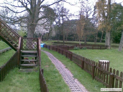 Ground Level Track near Single Track Bridge